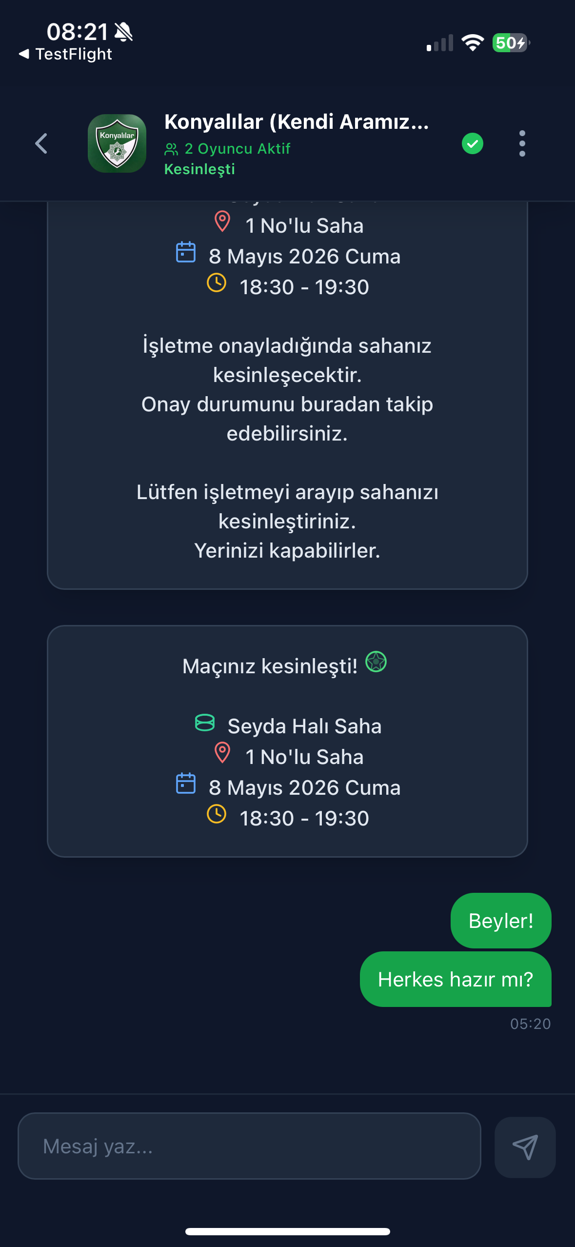 Takım Sohbeti